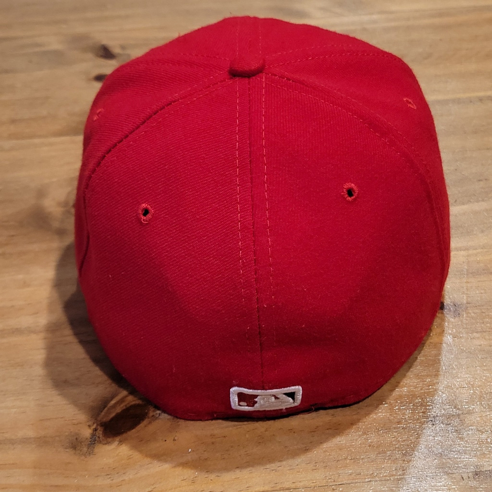 Washington Nationals Hat New Era Size 7 1/4 59Fifty Fitted Made USA Red On Field - Picture 3 of 11